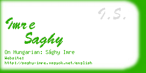 imre saghy business card