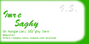 imre saghy business card